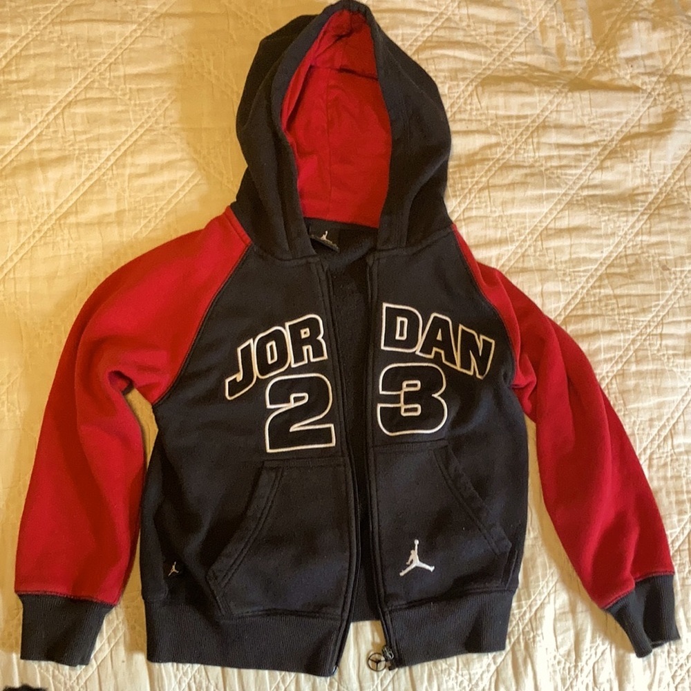 Nike Air Jordan Black & Red Hooded Jacket